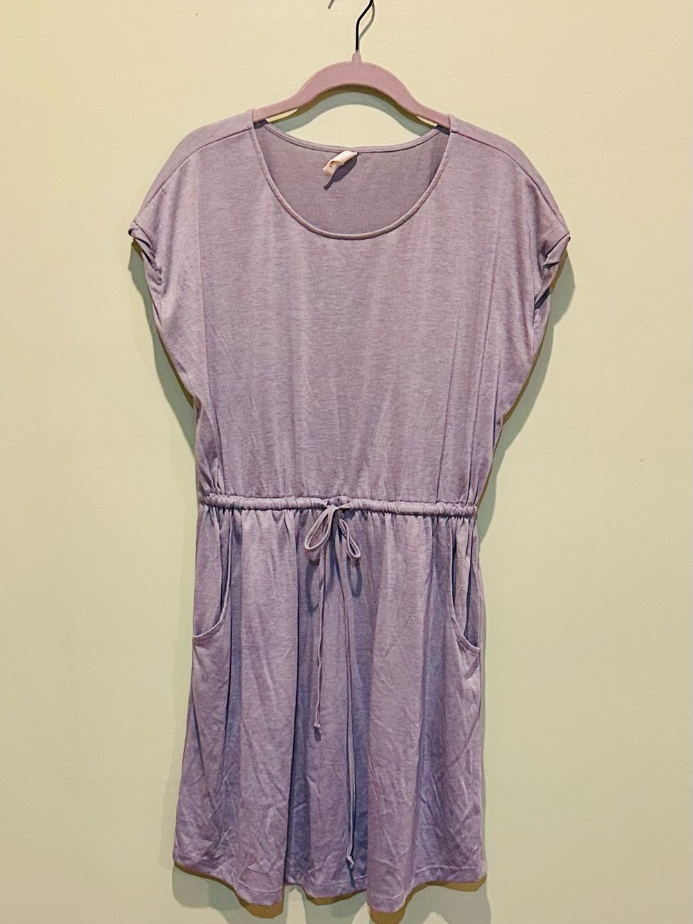 Wishlist Lavender Drawstring Waist Tank Dress